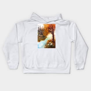 Autumn landscape tree Kids Hoodie